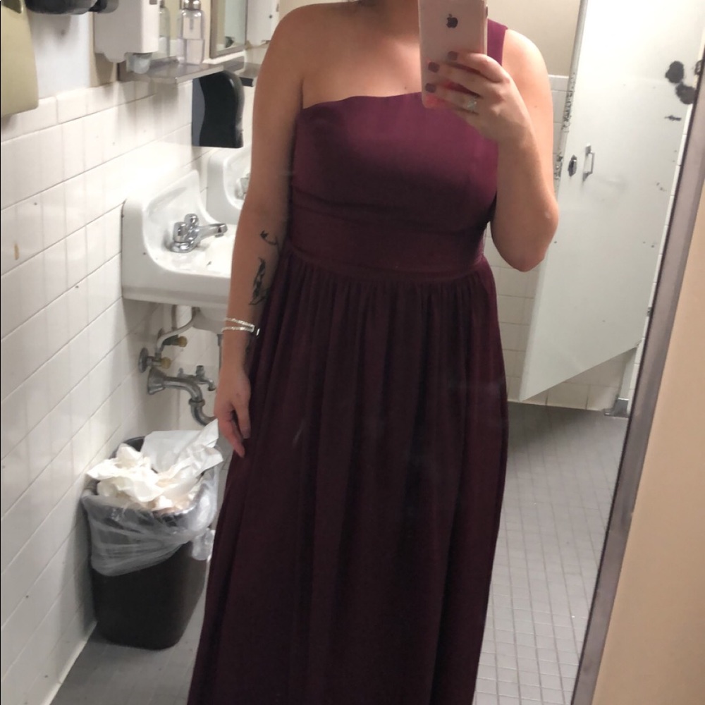 Vera Wang one shoulder bridesmaids dress